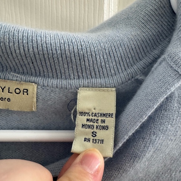 Lord & Taylor Soft Blue Cashmere Sweater - Picture 4 of 7